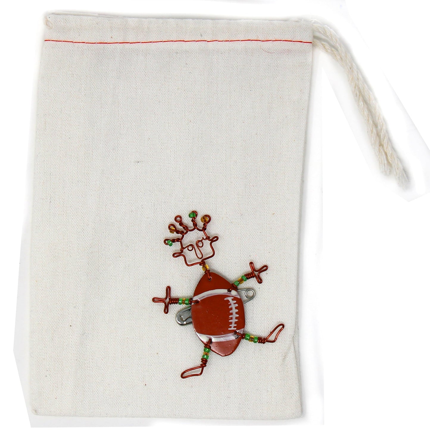Dancing Girl American Football Pin - Creative Alternatives    Home Decor Supply | Online Retail | ShoreShopper.com