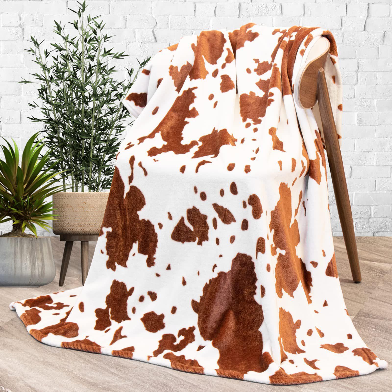 Cow Print Blanket Flannel Blanket    Home Decor Supply | Online Retail | ShoreShopper.com