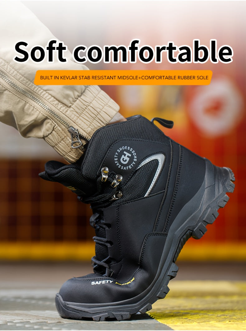 Men's Heavy-Duty High-Quality Work Boots with Steel Toe - All-Terrain Traction Rubber Sole, Cushioned Insole and Arch Support - Four-Season Construction, Industrial, Farm and Outdoor Boots - Ideal for Construction, Warehousin    Home Decor Supply | Online Retail | ShoreShopper.com