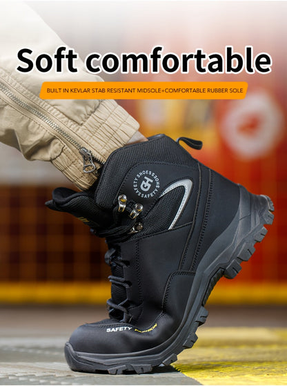Men's Heavy-Duty High-Quality Work Boots with Steel Toe - All-Terrain Traction Rubber Sole, Cushioned Insole and Arch Support - Four-Season Construction, Industrial, Farm and Outdoor Boots - Ideal for Construction, Warehousin    Home Decor Supply | Online Retail | ShoreShopper.com