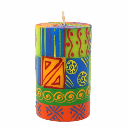 Single Boxed Hand-Painted Pillar Candle - Shahida Design - Nobunto    Home Decor Supply | Online Retail | ShoreShopper.com