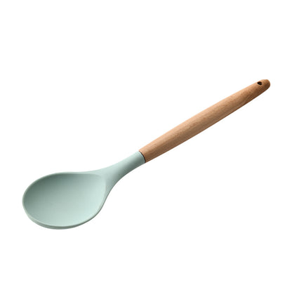 Silicone Kitchenware With Wooden Handle - ShoreCo.Shop