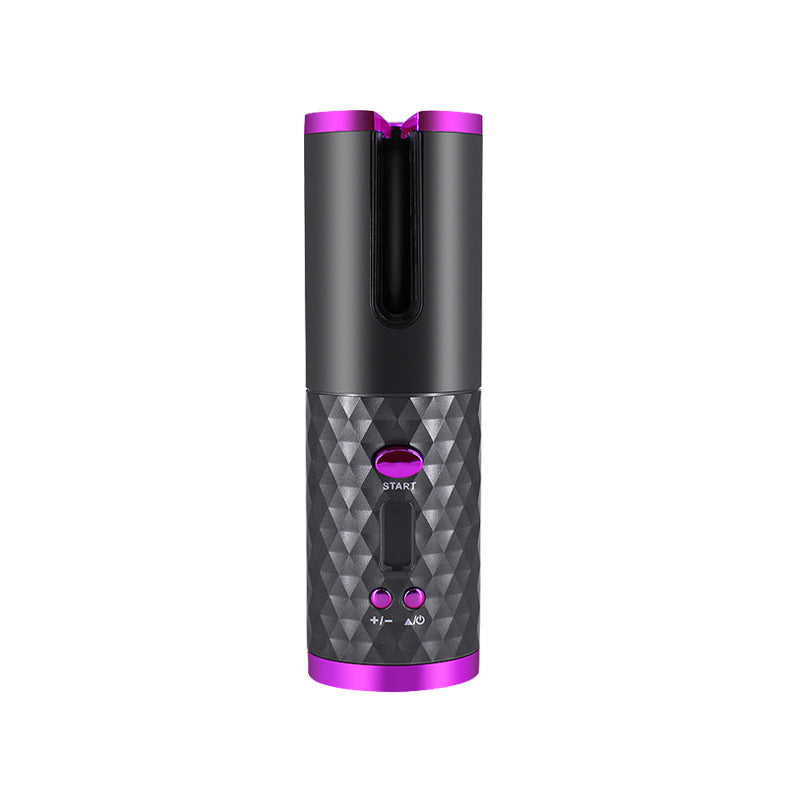 Rechargeable Automatic Hair Curler Women Portable Hair Curling Iron LCD Display Ceramic Curly Rotating Curling Wave Styer - ShoreCo.Shop