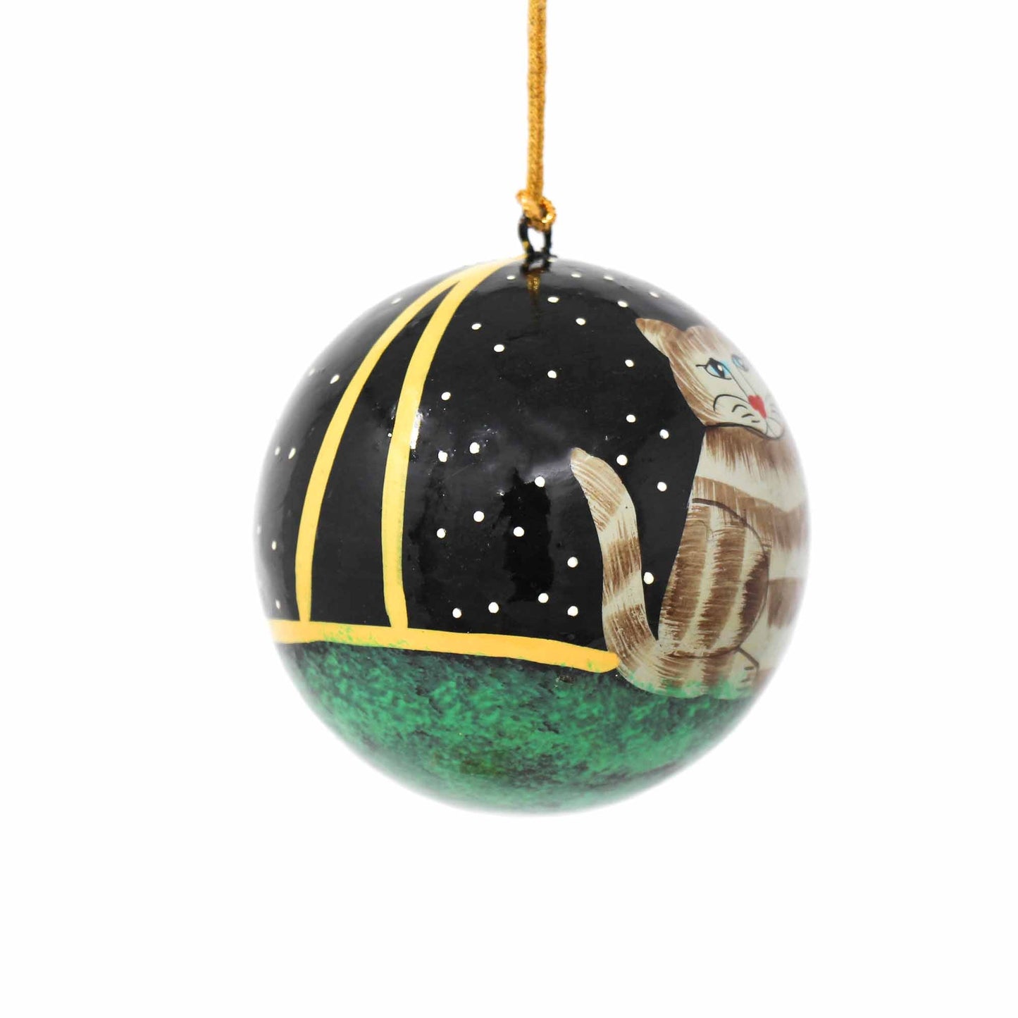 Handpainted Cat Ornaments, Set of 2    Home Decor Supply | Online Retail | ShoreShopper.com