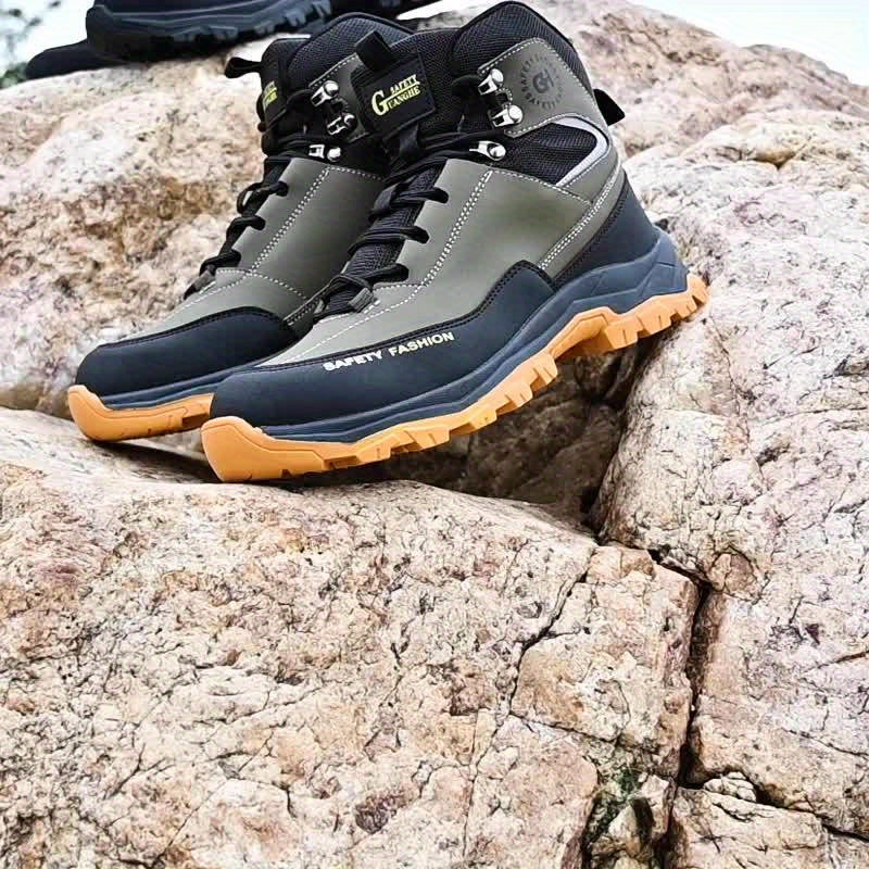 Men's Heavy-Duty High-Quality Work Boots with Steel Toe - All-Terrain Traction Rubber Sole, Cushioned Insole and Arch Support - Four-Season Construction, Industrial, Farm and Outdoor Boots - Ideal for Construction, Warehousin    Home Decor Supply | Online Retail | ShoreShopper.com