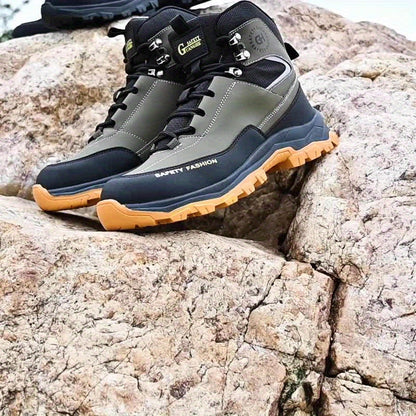 Men's Heavy-Duty High-Quality Work Boots with Steel Toe - All-Terrain Traction Rubber Sole, Cushioned Insole and Arch Support - Four-Season Construction, Industrial, Farm and Outdoor Boots - Ideal for Construction, Warehousin    Home Decor Supply | Online Retail | ShoreShopper.com