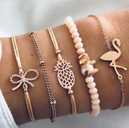 Bead Chain Bracelet Set Anklet - ShoreCo.Shop