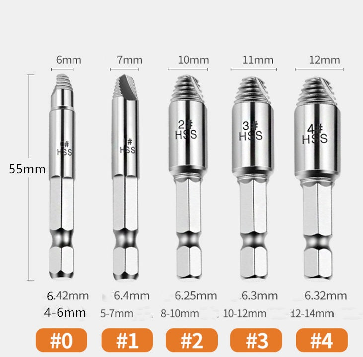 5pcs plastic box screw extractor    Home Decor Supply | Online Retail | ShoreShopper.com