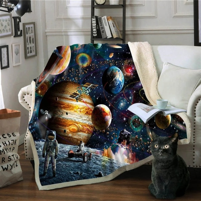 BeddingOutlet Sloth Blankets For Bed Cartoon Animal Plush Blanket Planet Star Bedding Universe Outer Space Sherpa Fleece Blanket    Home Decor Supply | Online Retail | ShoreShopper.com