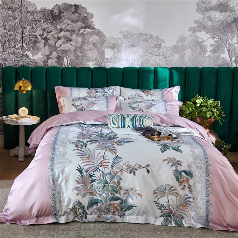 Four-piece printed long-staple cotton satin    Home Decor Supply | Online Retail | ShoreShopper.com