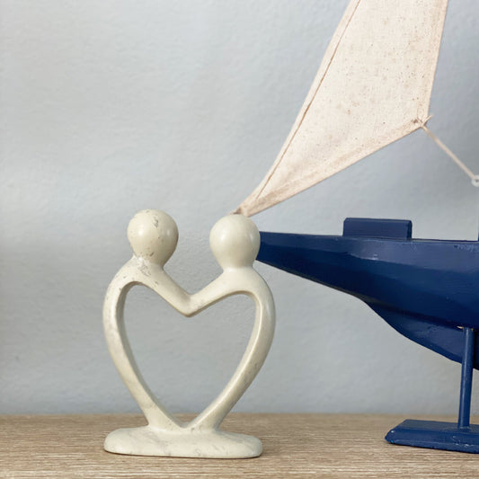 Soapstone Lovers Heart Natural - 6 Inch    Home Decor Supply | Online Retail | ShoreShopper.com