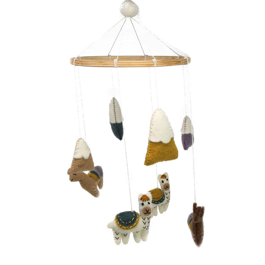 Hand Crafted Felt Little Llamas Mobile    Home Decor Supply | Online Retail | ShoreShopper.com