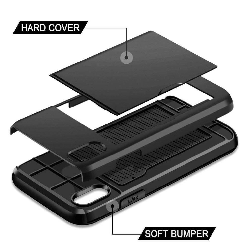 Card Case Wallet Protector - Hidden Dual Layer Armor Defender for iPhone 11, 12 & 13 - ShoreCo.Shop