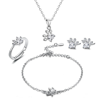 New Cat Bear Dog Paw Ring for Women Jewelry Sets - ShoreCo.Shop