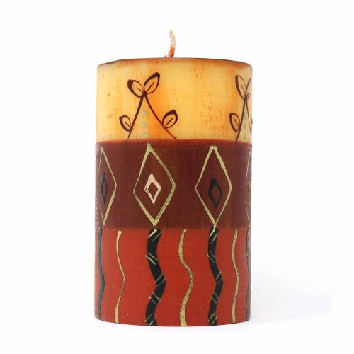 Single Boxed Hand-Painted Pillar Candle - Bongazi Design - Nobunto    Home Decor Supply | Online Retail | ShoreShopper.com