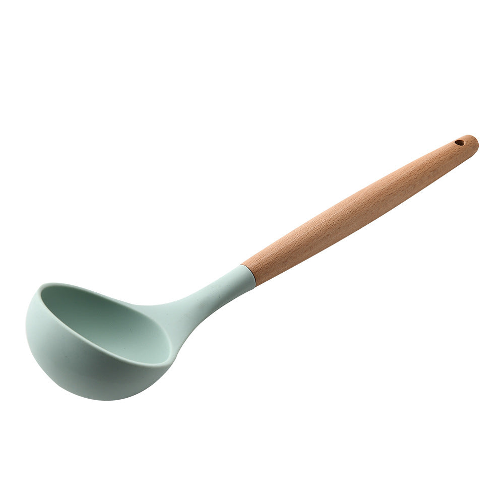 Silicone Kitchenware With Wooden Handle - ShoreCo.Shop