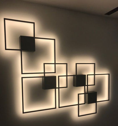 Simple geometric line LED shape wall light    Home Decor Supply | Online Retail | ShoreShopper.com
