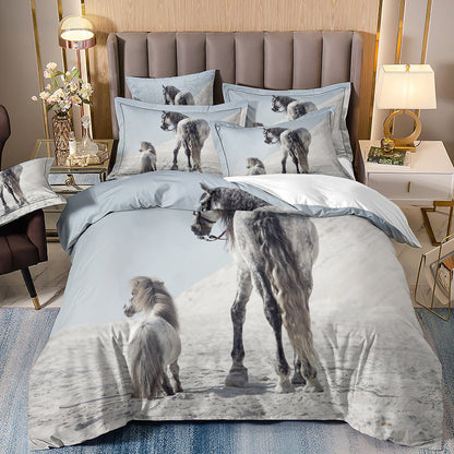 Horse Series 3D Digital Printing Bed Three-piece Set    Home Decor Supply | Online Retail | ShoreShopper.com
