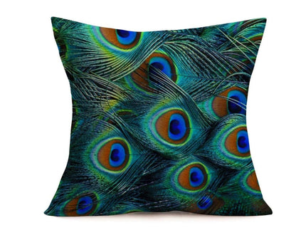 Peacock Printed Sofa Cushion Cover Amazon    Home Decor Supply | Online Retail | ShoreShopper.com