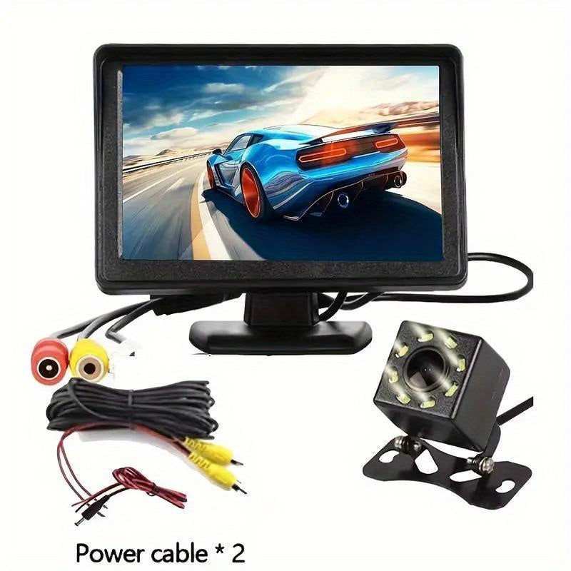 8LED Night Vision Reversing Camera HD 4.3 Inch Monitor Wide Angle Parking System for Multi Vehicle Safety Backup    Home Decor Supply | Online Retail | ShoreShopper.com