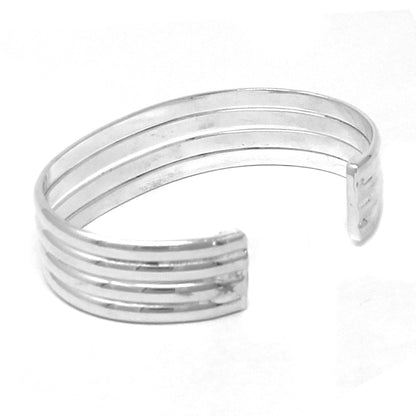 Alpaca Silver Overlay Cuff Bracelet - Four Bar Design    Home Decor Supply | Online Retail | ShoreShopper.com