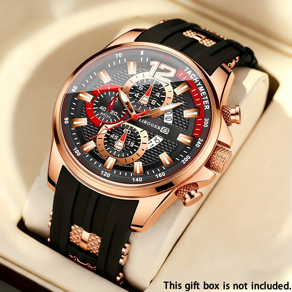 1pc Men'S Fashion Casual Quartz Watch, Silicone Strap, Date Display - Stylish Casual Wristwatch for Casual Attire, Casual Wristwatch | Sporty Watch Design | Quartz Movement, Thanksgiving, Christmas The Perfect Gift Reloj Para    Home Decor Supply | Online Retail | ShoreShopper.com