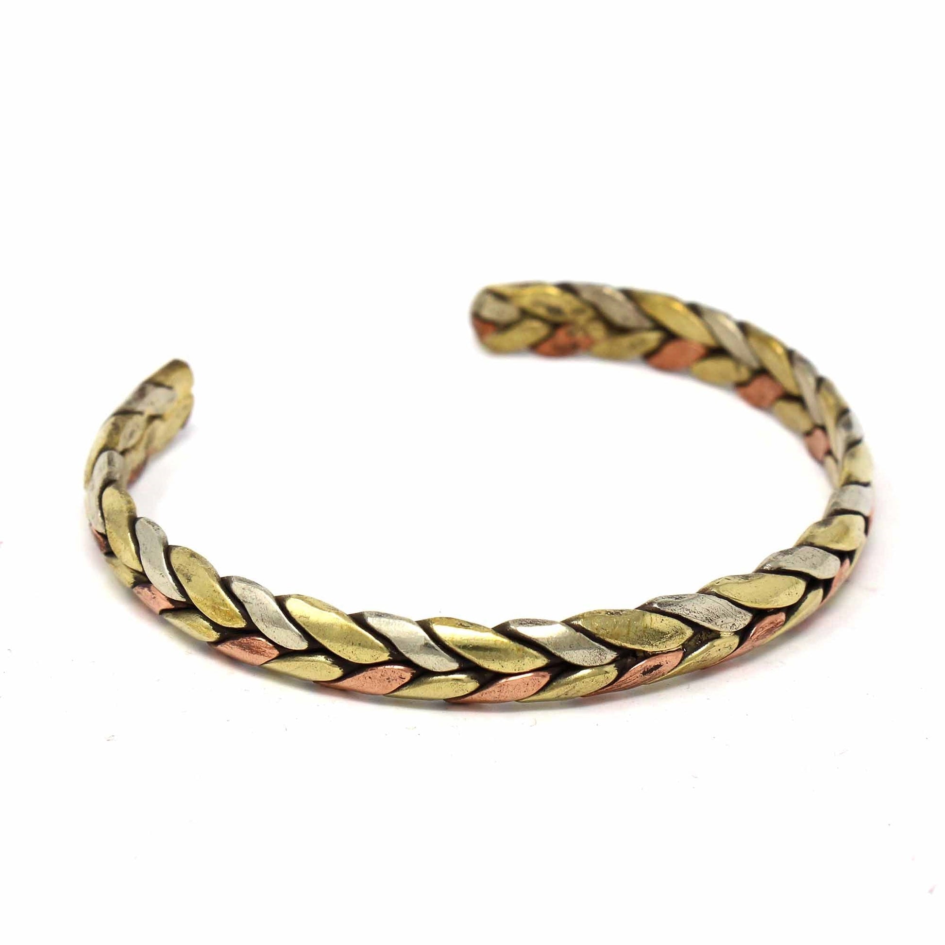 Copper and Brass Cuff Bracelet: Healing Trinity - DZI (J)    Home Decor Supply | Online Retail | ShoreShopper.com