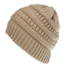 Mixed Color Knitted Wool Hat Ladies Non-labeled Ponytail Hat - ShoreCo.Shop