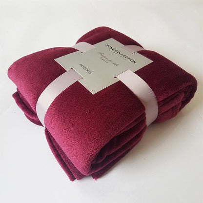 Pure Color Fleece Fleece Blanket Travel Blanket    Home Decor Supply | Online Retail | ShoreShopper.com