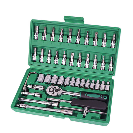 Car Repair Tool 46pcs Inch Socket Set Car Repair Tool Ratchet Torque Wrench Combo Tools Kit Auto Repairing Tool Set    Home Decor Supply | Online Retail | ShoreShopper.com