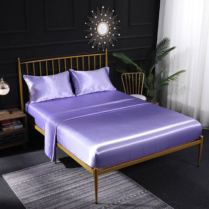 Ice Silk Bed Sheet Silk Satin Satin Pillowcase Silk Four Piece Bed Sheet    Home Decor Supply | Online Retail | ShoreShopper.com