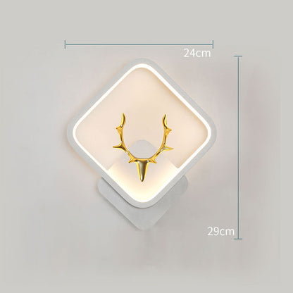 Art Deer Antler Wall Lamp Nordic Remote Control Dimmable Wall Lights    Home Decor Supply | Online Retail | ShoreShopper.com