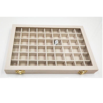 Flannel Large Jewelry Box Nail Art Jewelry Display Box With Glass Lid    Home Decor Supply | Online Retail | ShoreShopper.com