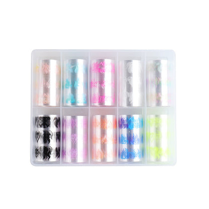 New Nail Art Flame Star Sticker Ins Color Fluorescent Flame Boxed Transfer Sticker Set    Home Decor Supply | Online Retail | ShoreShopper.com