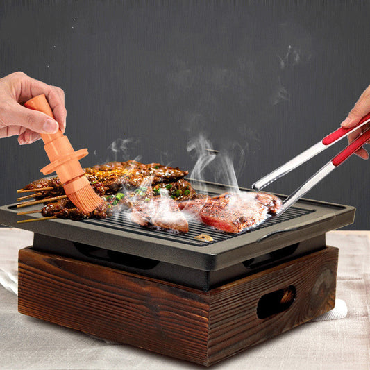 Wooden Seat Korean Style Grill Pan Grill Household Smokeless    Home Decor Supply | Online Retail | ShoreShopper.com