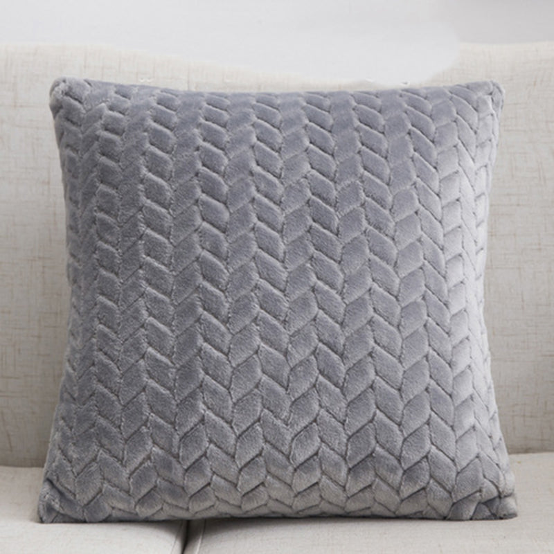 Flannel Solid Color Throw Pillow Sofa Cover Cushion Cover Nordic Style Simple Style    Home Decor Supply | Online Retail | ShoreShopper.com