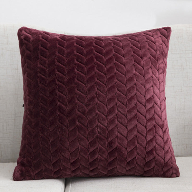 Flannel Solid Color Throw Pillow Sofa Cover Cushion Cover Nordic Style Simple Style    Home Decor Supply | Online Retail | ShoreShopper.com