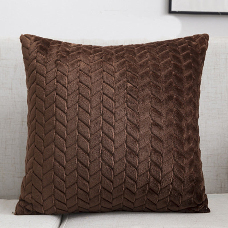Flannel Solid Color Throw Pillow Sofa Cover Cushion Cover Nordic Style Simple Style    Home Decor Supply | Online Retail | ShoreShopper.com