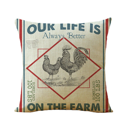 American Farm Style Car Sofa Linen Pillow    Home Decor Supply | Online Retail | ShoreShopper.com