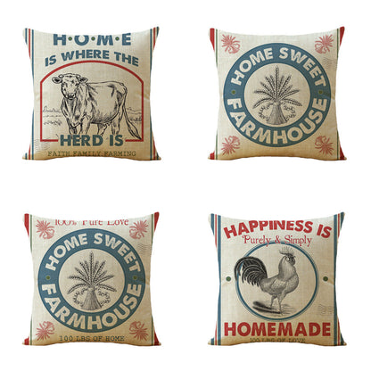 American Farm Style Car Sofa Linen Pillow    Home Decor Supply | Online Retail | ShoreShopper.com