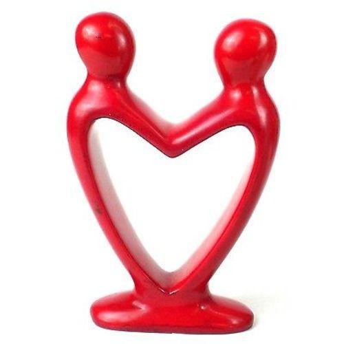 Handcrafted Soapstone Lover's Heart Sculpture in Red - Smolart    Home Decor Supply | Online Retail | ShoreShopper.com