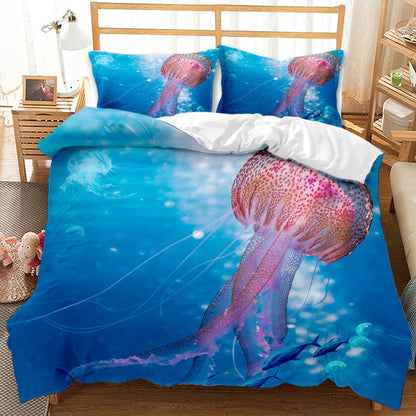 Underwater World Whale Shark Cross-Border Foreign Trade Quilt Cover Three-Piece Set Four-Piece 3D Digital Printing Brushed BeddingSet    Home Decor Supply | Online Retail | ShoreShopper.com