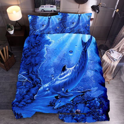 Cross Border Foreign Trade Bedding Three Piece Quilt Cover Ocean 3D Quilt Cover Sea Turtle Pillow Cover Amazon Express Wish    Home Decor Supply | Online Retail | ShoreShopper.com