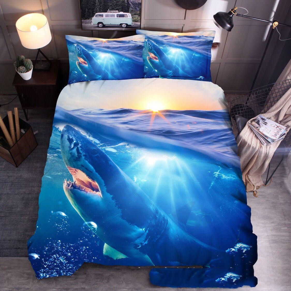 Cross Border Foreign Trade Bedding Three Piece Quilt Cover Ocean 3D Quilt Cover Sea Turtle Pillow Cover Amazon Express Wish    Home Decor Supply | Online Retail | ShoreShopper.com