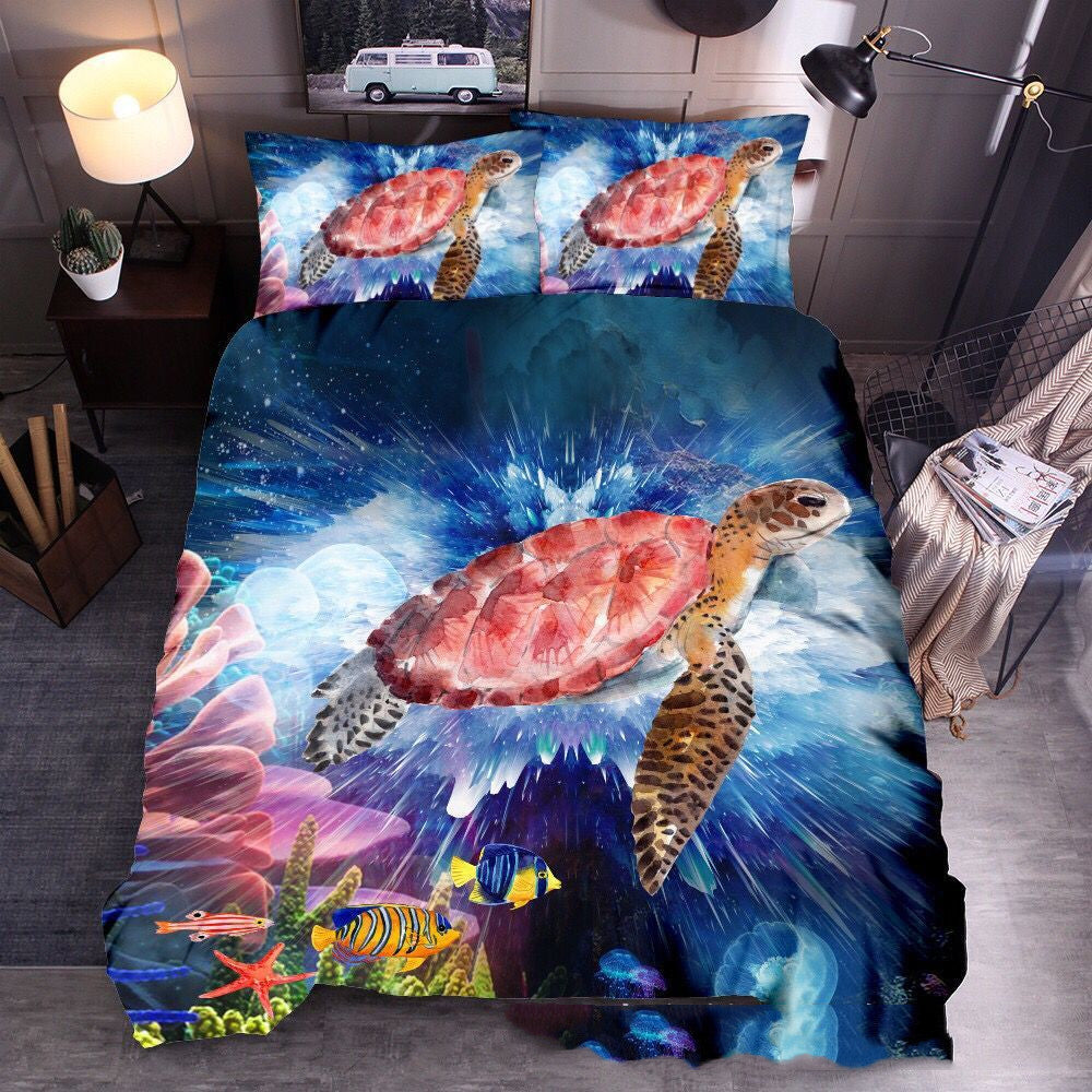 Cross Border Foreign Trade Bedding Three Piece Quilt Cover Ocean 3D Quilt Cover Sea Turtle Pillow Cover Amazon Express Wish    Home Decor Supply | Online Retail | ShoreShopper.com