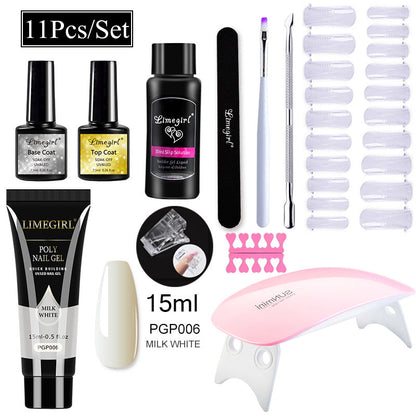 Nail Art Set Tool Extension Gel Nail Art UV Lamp Crystal Extension Gel Set Beginner Complete    Home Decor Supply | Online Retail | ShoreShopper.com
