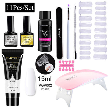 Nail Art Set Tool Extension Gel Nail Art UV Lamp Crystal Extension Gel Set Beginner Complete    Home Decor Supply | Online Retail | ShoreShopper.com