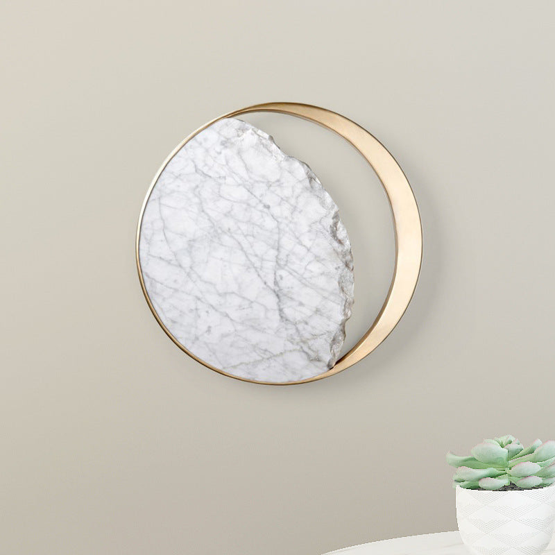 Marble Bedside LED Wall Lamp Creative Art Design Eclipse Wall Sconce Lighting    Home Decor Supply | Online Retail | ShoreShopper.com