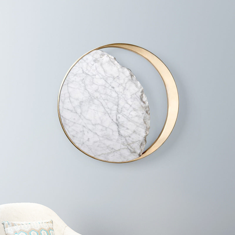 Marble Bedside LED Wall Lamp Creative Art Design Eclipse Wall Sconce Lighting    Home Decor Supply | Online Retail | ShoreShopper.com