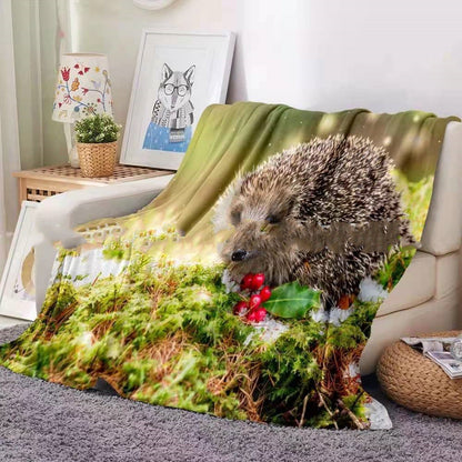 Flannel Blanket Hedgehog Coral Fleece Blanket    Home Decor Supply | Online Retail | ShoreShopper.com